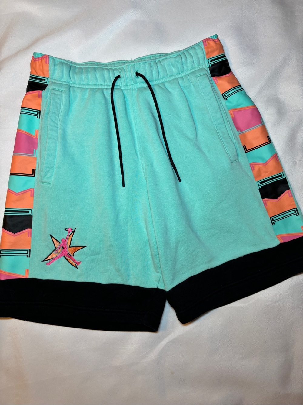 NIKE JORDAN AJ11 Fleece Blue Green Shorts Tropical Twist DD5279-307 Men’s Sz SM